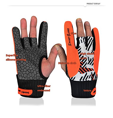 mumian Professional Anti-Skid Bowling Gloves Comfortable Bowling Accessories Semi-Finger Instruments Sports Gloves Mittens for Bowling