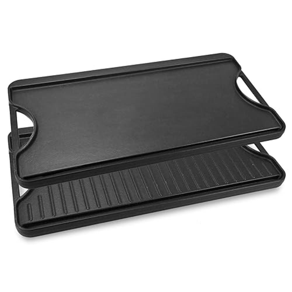 Utheer 20" x 10.5" Griddle, Reversible Griddle With Handles, Cast Iron Griddle for Stove Top, Suitable for Pit Boss 68007, Traeg