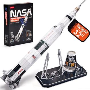 CubicFun NASA Apollo Saturn V 3D Puzzles for Adults Kids Space Toys for Boys  5-8