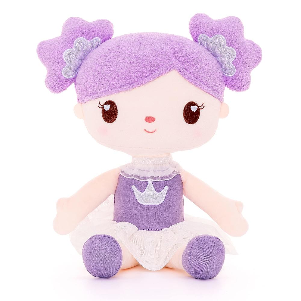Gloveleya Baby Doll Girls Gifts Plush Candy Princess Dolls Purple 14" with Gift Bag