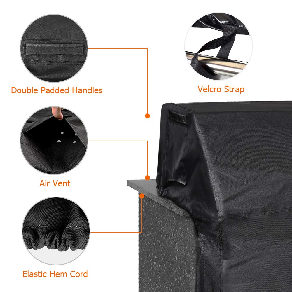 i COVER iCOVER 57 inch Built-in Grill Cover Heavyduty Waterproof 600D Built in Barbecue Grill Cover -57''(W) × 29''(D) × 26''(H)