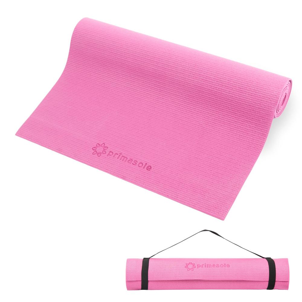 Primasole Yoga Mat with Carry Strap for Yoga Pilates Fitness and Floor Workout at Home and Gym 1/3 thick (Azlea Pink Color) PSS9