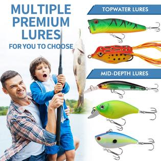 TRUSCEND Fishing Lures Kit with Premium Waterproof Fishing Tackle Storage Box Including Fishing Hooks Soft Worms TRUSCEND Fishing Lures Kit with Premium Waterproof Fishing Tackle Storage Box Including Fishing Hooks Soft Worms