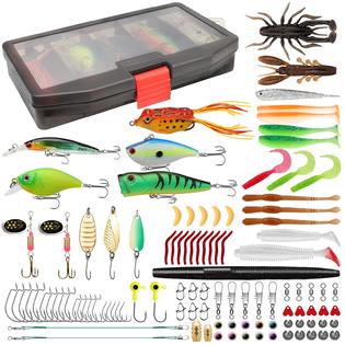 TRUSCEND Fishing Lures Kit with Premium Waterproof Fishing Tackle Storage Box Including Fishing Hooks Soft Worms TRUSCEND Fishing Lures Kit with Premium Waterproof Fishing Tackle Storage Box Including Fishing Hooks Soft Worms
