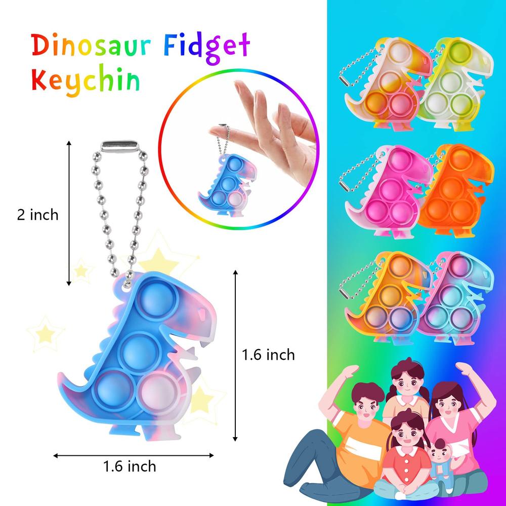 PICcircuit Dinosaur Party Favors 24 Pack Fidget Toys Bulk Dinosaur ...