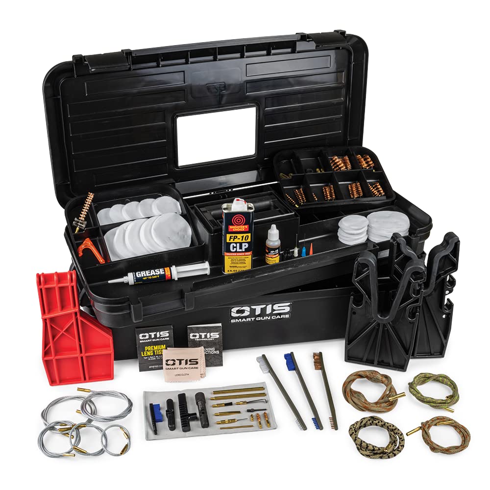 Otis Technology All Caliber Elite Range Box with Universal Gun Cleaning Gear , Black