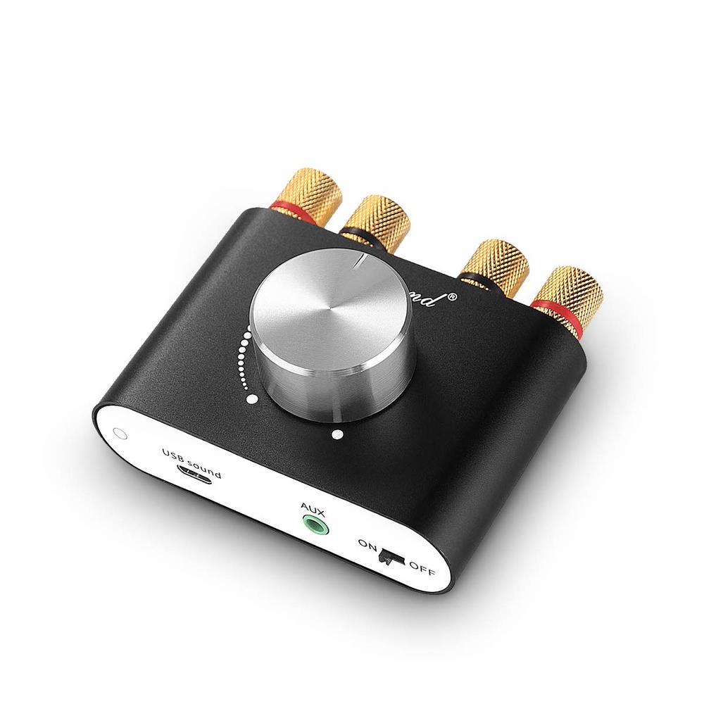 Nobsound Mini Bluetooth 5.0 Power Amplifier, Stereo Hi-Fi Digital Amp 2.0 Channel 50W×2 with AUX/USB/Bluetooth Input, Wireless A