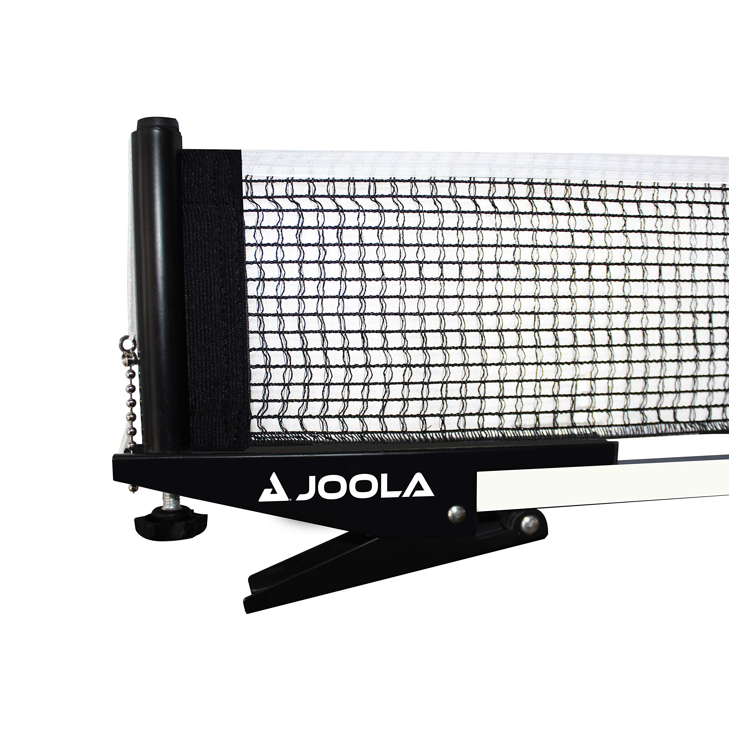 JOOLA Premium Inside Table Tennis Net and Post Set - Portable and Easy Setup 72" Regulation Size Ping Pong Spring Clamp Net, Bla