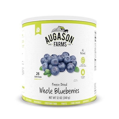 Augason Farms Freeze Dried Whole Blueberries 12 oz No. 10 Can