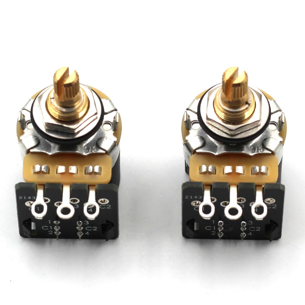 The Art Of Tone CTS 500K Push Pull Short Shaft Audio Taper Potentiometers - Pair (2X) - Includes Wiring Diagram