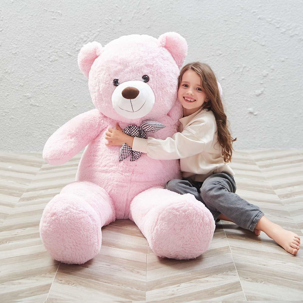 MaoGoLan Giant Pink Teddy Bear 55 inch Life Size Big Bear Large Stuffed Animals for Girlfriend