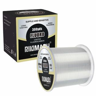 RIKIMARU Fluoro Fishing Line, 100% Fluorocarbon Coated Fishing Line (Clear,  6LB/0.23mm/300Yds)