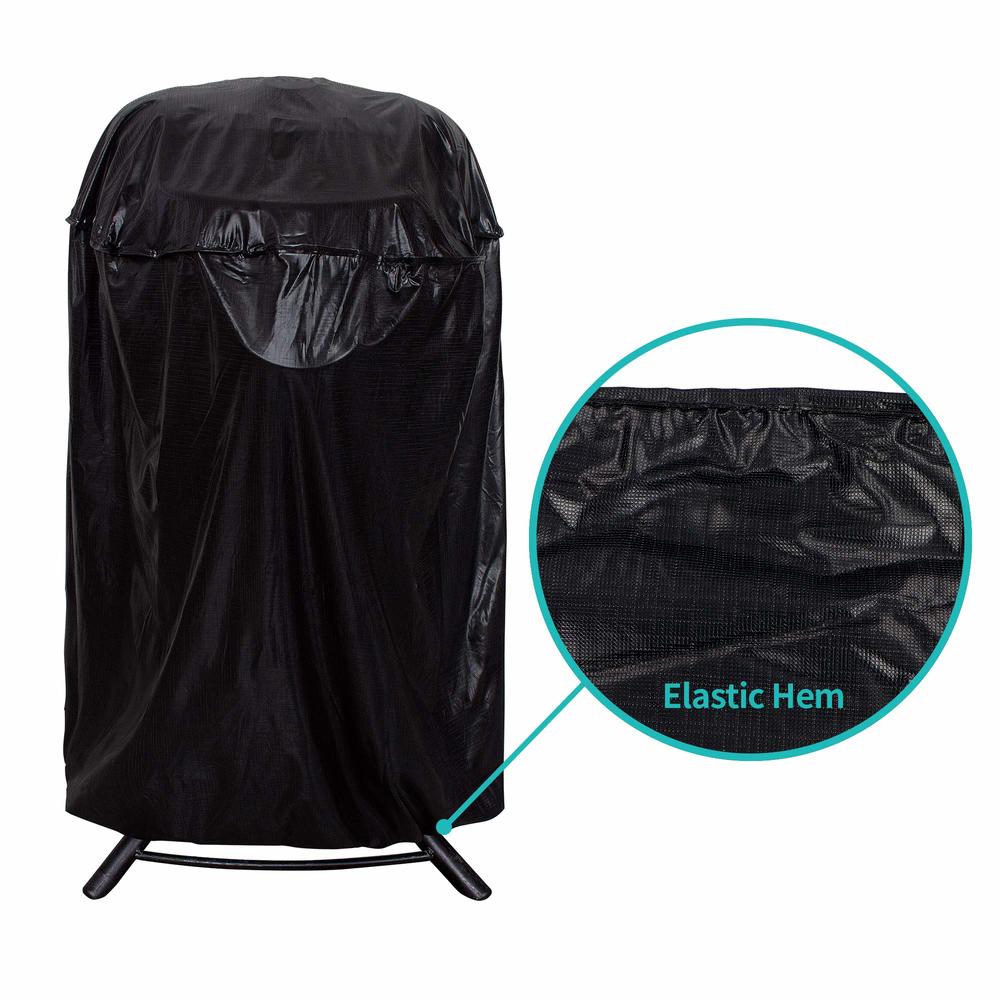 i COVER iCOVER Vertical Round Smoker Cover Outdoor BBQ Barbecue Cover, Dome Smoker Cover, Water Smoker Cover, Bullet Smokers Cover, Vert