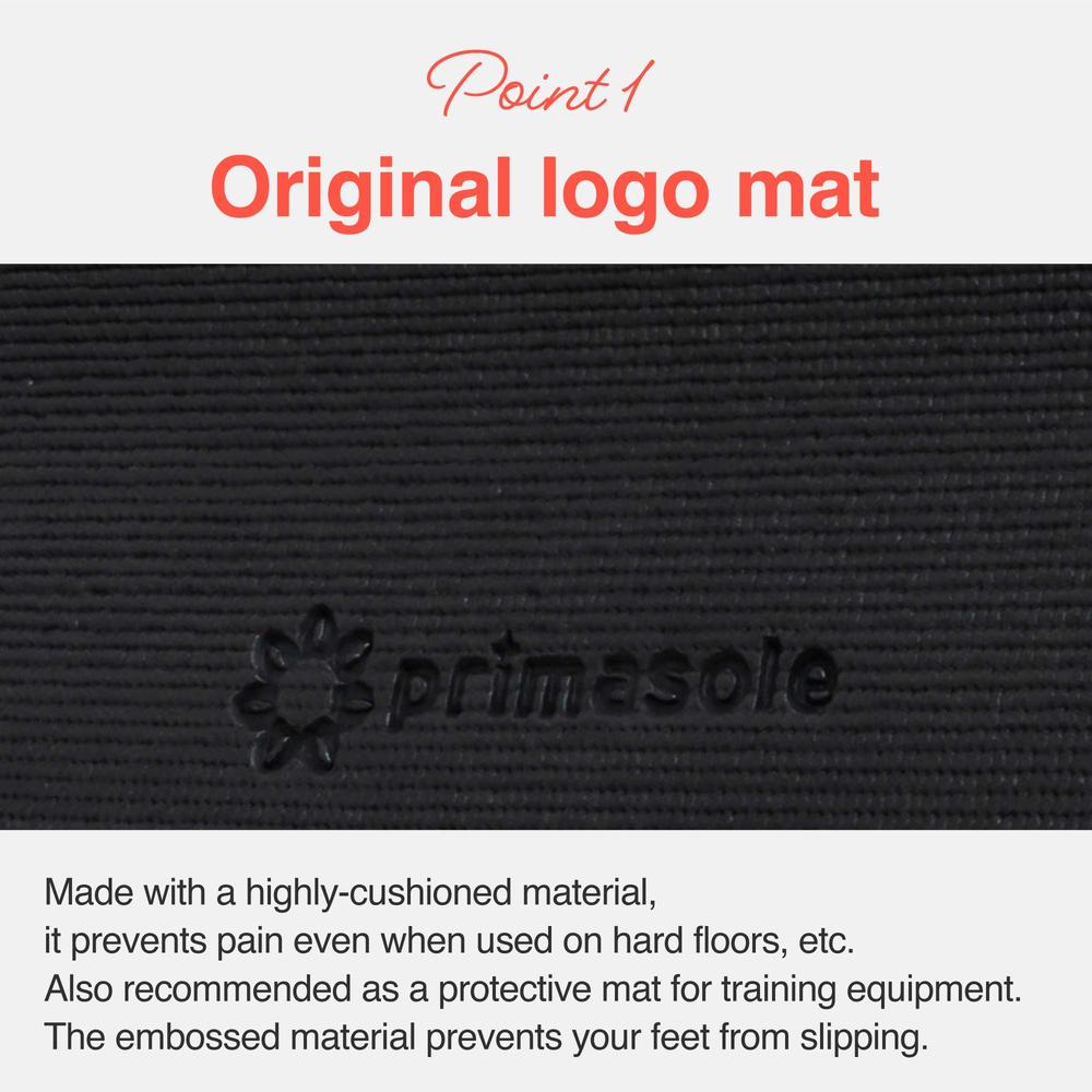 Primasole Yoga Mat with Carry Strap for Yoga Pilates Fitness and Floor Workout at Home and Gym 1/4 thick (Black Color) PSS91NH00