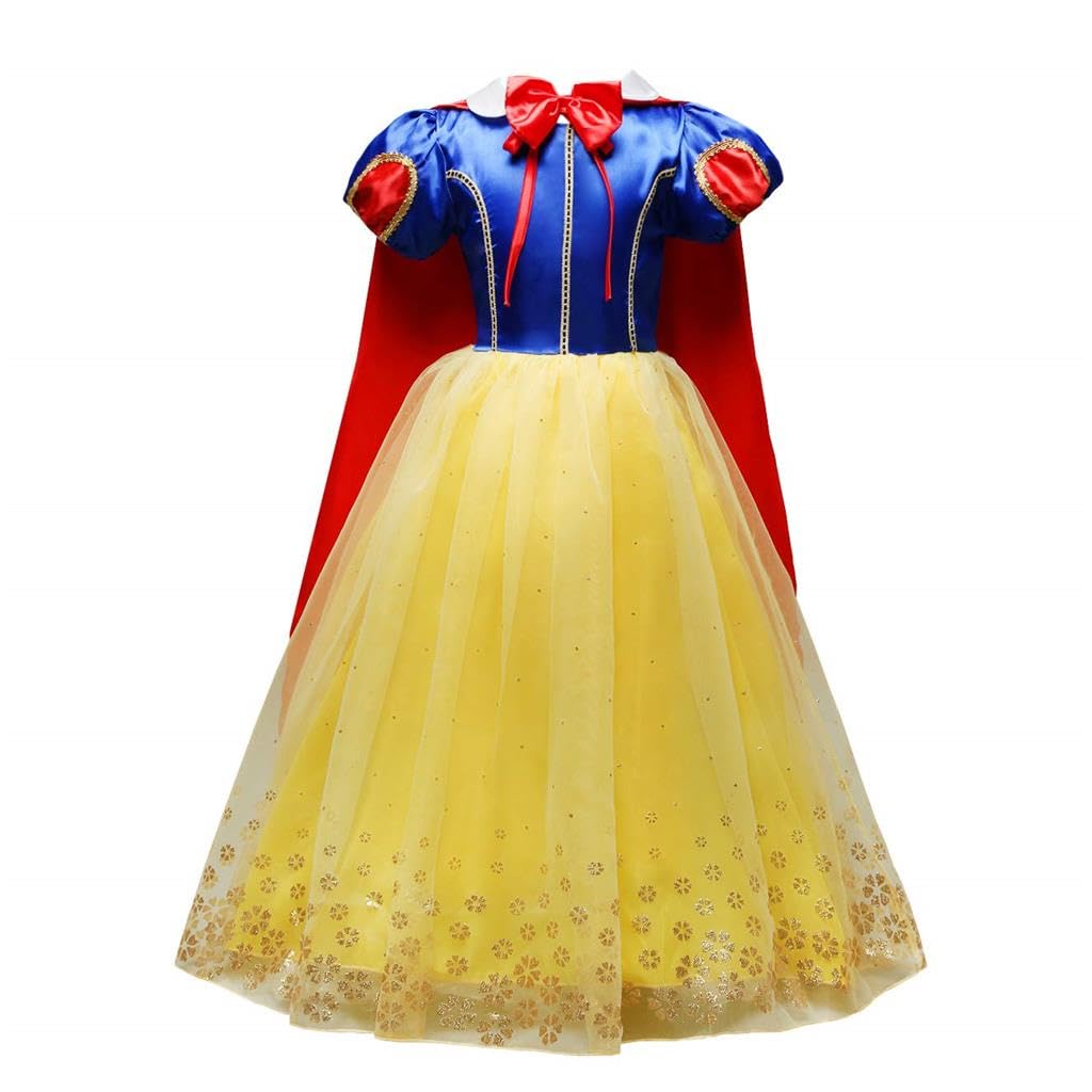 Dressy Daisy Toddler Little Girls' Princess Costume with Cape Fancy Dresses Up Halloween Party Size 3T 4T