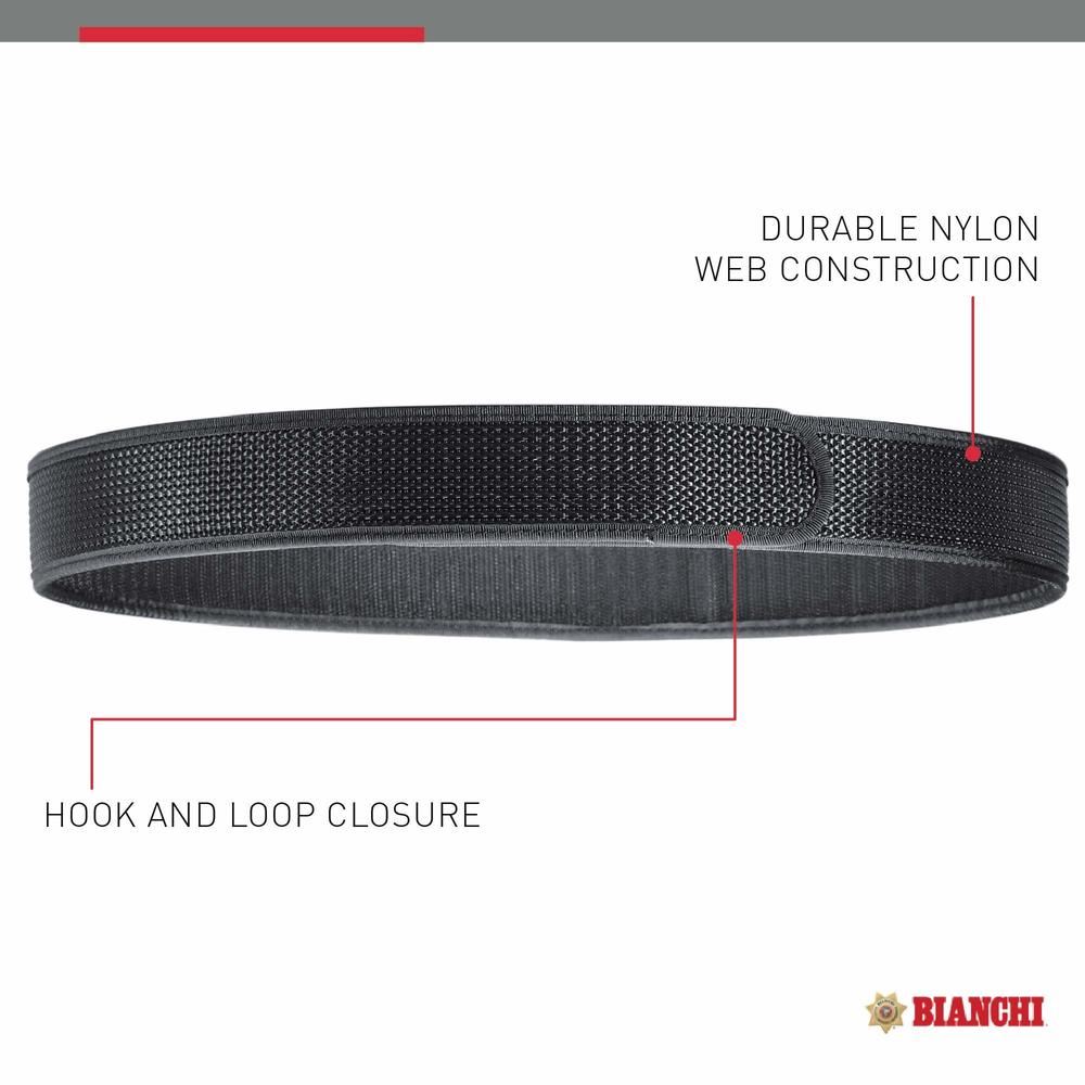 Bianchi 7205 Liner Belt, Fits 1.5" Belt Loop 40-46 Black (1016365)