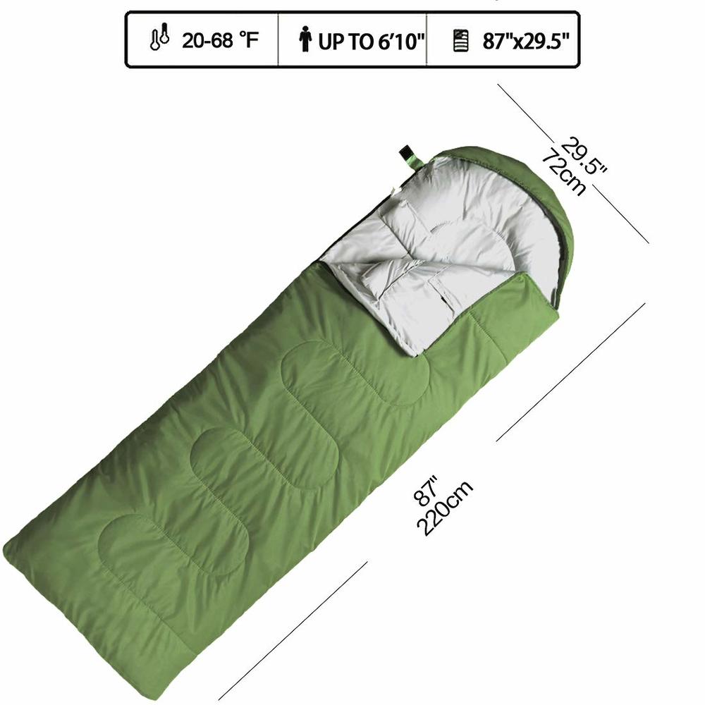 FARLAND Sleeping Bags 20℉ for Adults Teens Kids with Compression Sack Portable and Lightweight for 3-4 Season Camping, Hiking,Wa