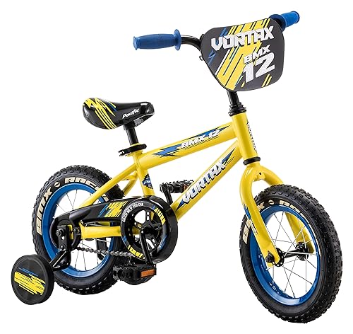 Pacific Cycle Vortax Kids Bike, 12-Inch Wheels, Yellow