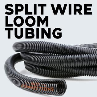 1/8 1/4 3/8 1/2 Split Wire Loom Conduit 10 Ft each Polyethylene Tubing 40 FT 1/8 1/4 3/8 1/2 Split Wire Loom Conduit 10 Ft each Polyethylene Tubing 40 FT