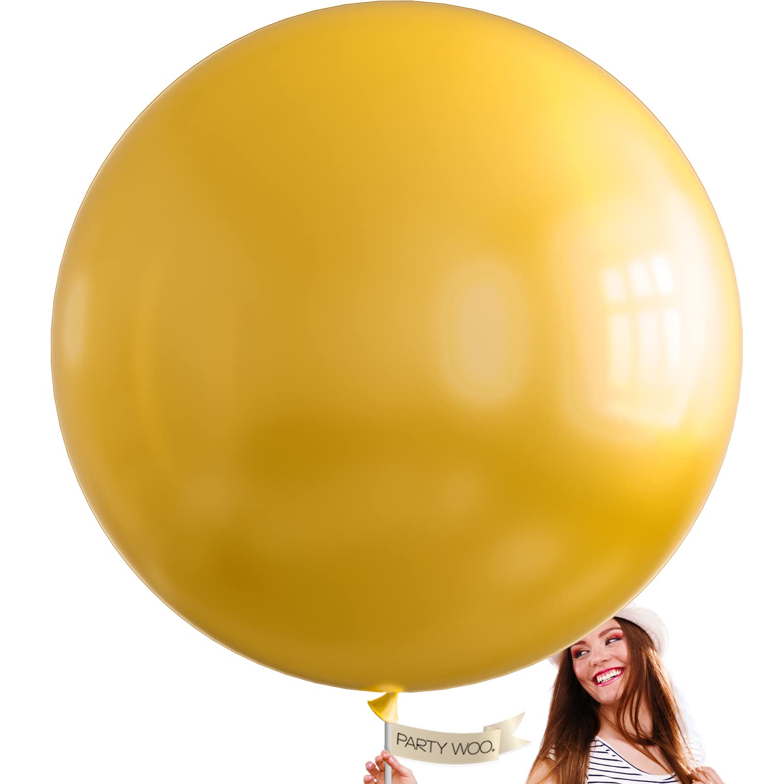 PartyWoo Gold Balloons, 4 pcs 36 Inch Large Pearl Gold Balloons, Big Gold  Balloons for Balloon Garland Arch as Party Decorations