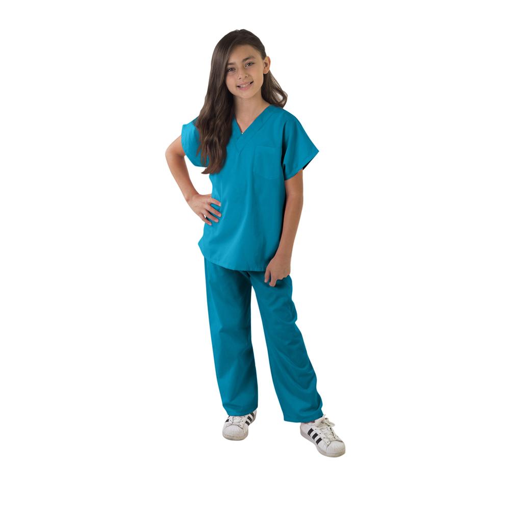 Natural Uniforms Childrens Scrub Set-Soft Touch-Role Play Costume Set (Teal, 8/10)