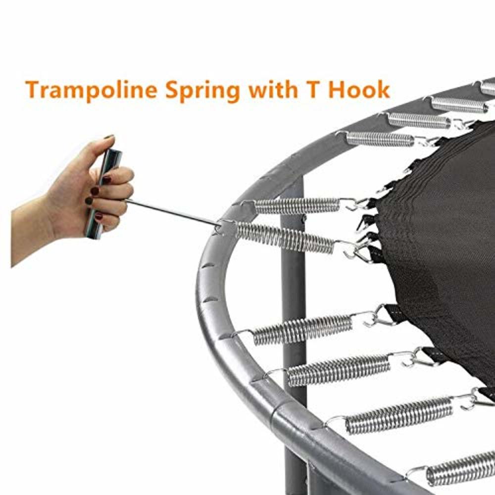 TreeLen 7 Inch Trampoline Springs for 15FT 16FT Trampoline, Heavy Duty Replacement Trampoline Spring, Galvanized Steel Spring with Pulle