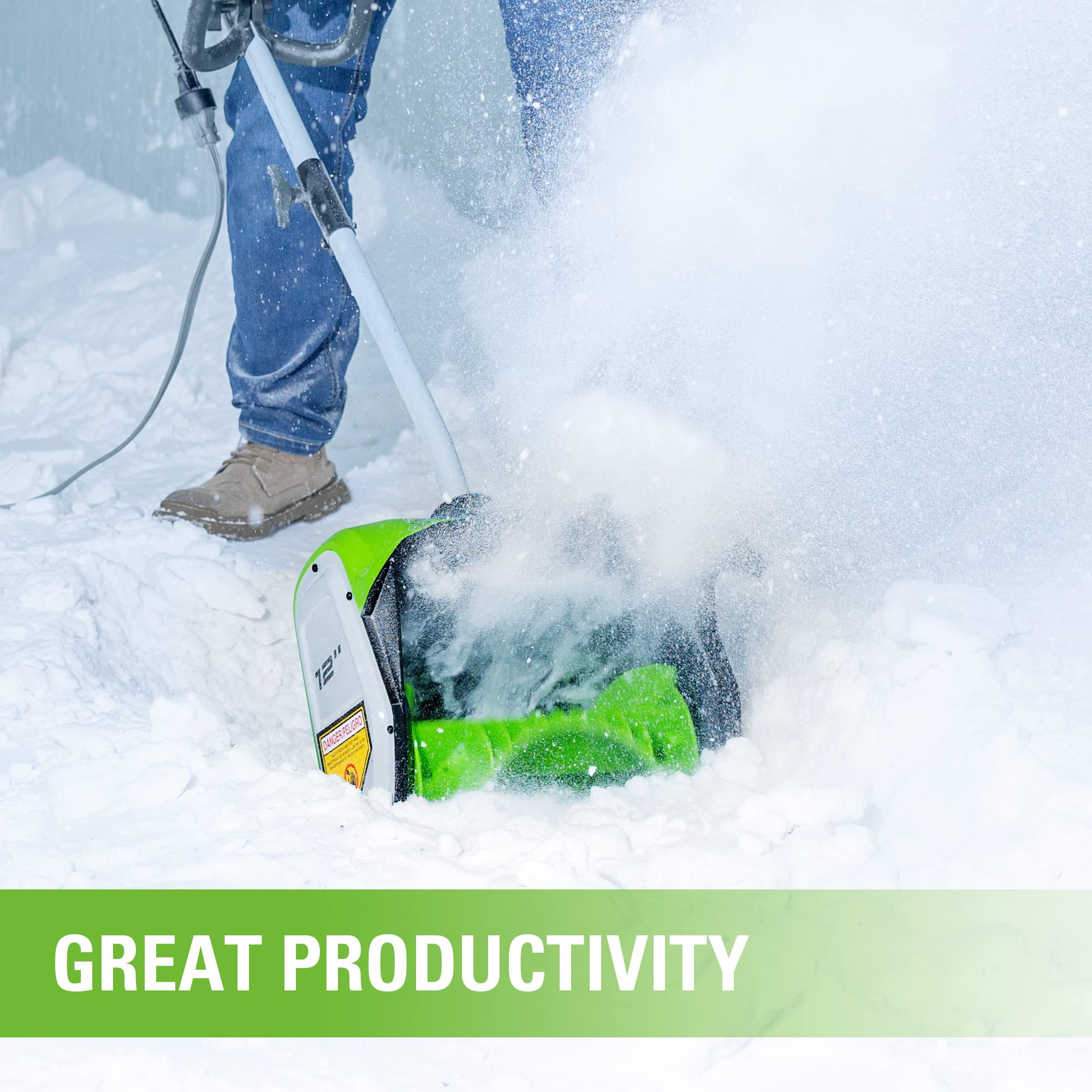 Greenworks 8 Amp 12 inch Electric Snow Shovel