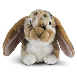 Living Nature Brown Dutch Lop Eared Rabbit Stuffed Animal Plush Toy | Fluffy Rabbit Animal | Soft Toy Gift for Kids | Boys and G