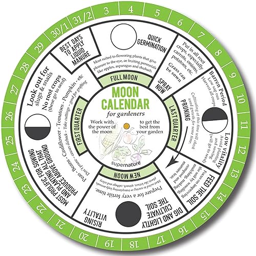 Supernature Moon Calendar for Gardeners: Learn to Garden in Tune with the Phases of the Moon. Find the Best Times to Sow, Plant, Prune & Har