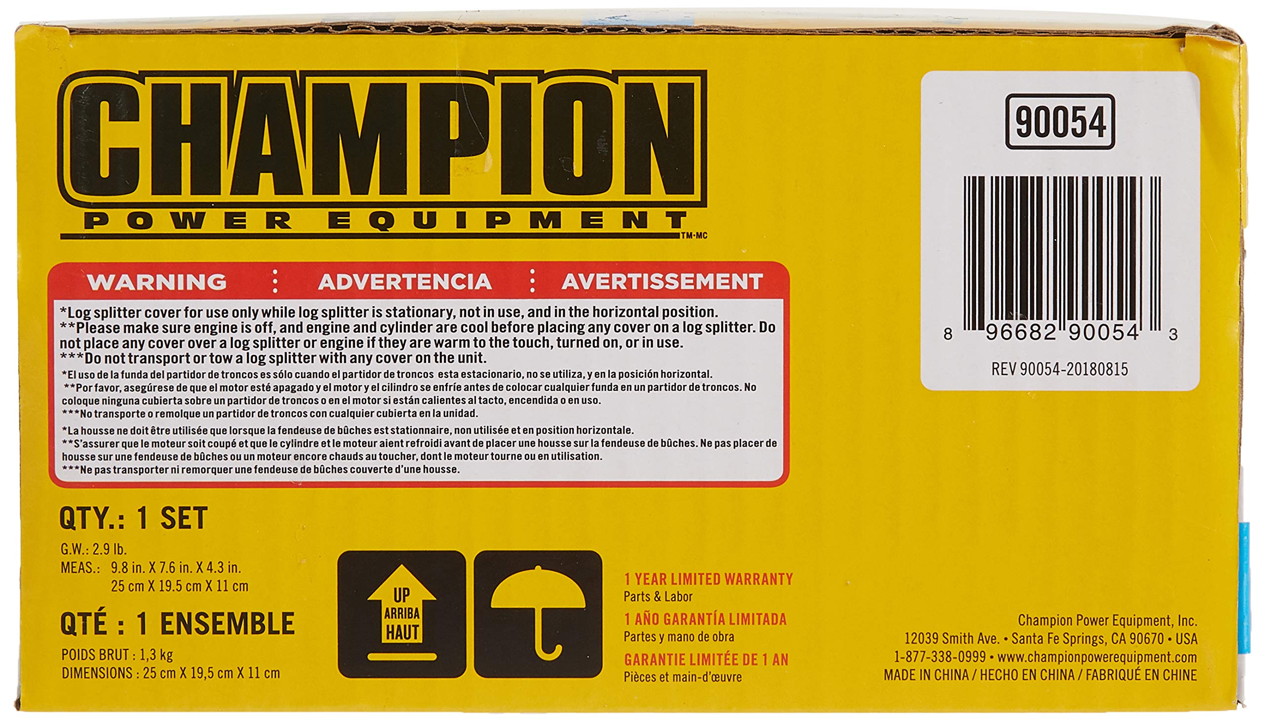 Champion Power Equipment Champion Weather-Resistant Storage Cover for 15-27-Ton Log Splitters