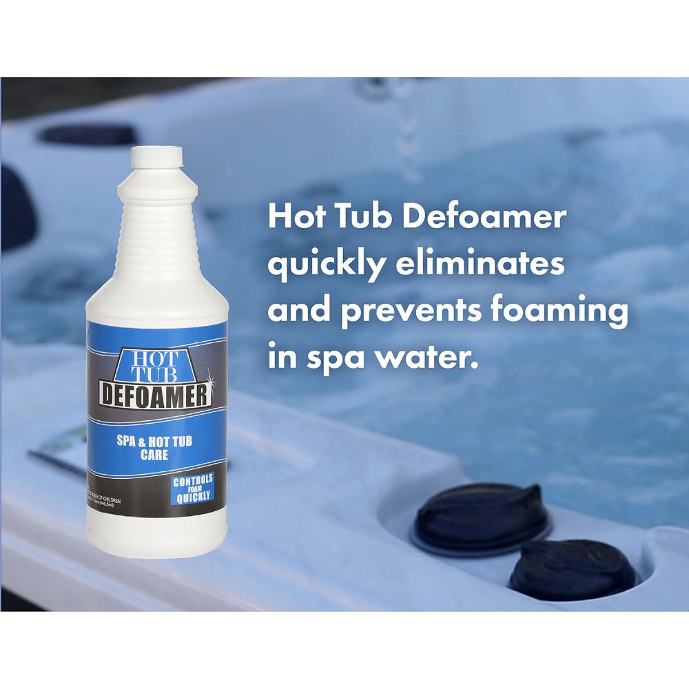 Bluewater Chemgroup Spa & Hot Tub Defoamer - Quart - Quickly Removes Foam Without The Use of Harsh Chemicals, Eco-Friendly Safe Silicone Emulsion Fo