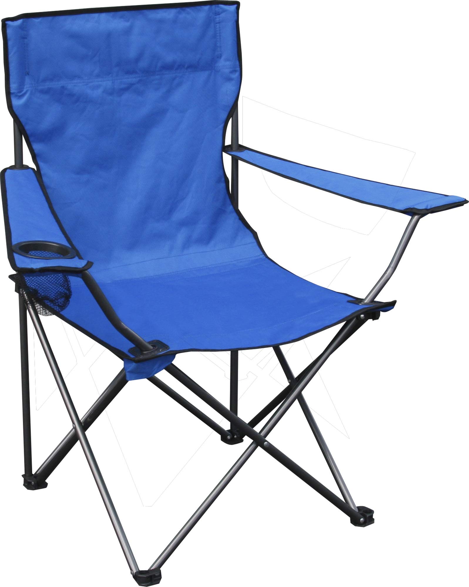 Quik Shade Quik Chair Portable Folding Chair with Arm Rest Cup Holder and Carrying and Storage Bag, Blue