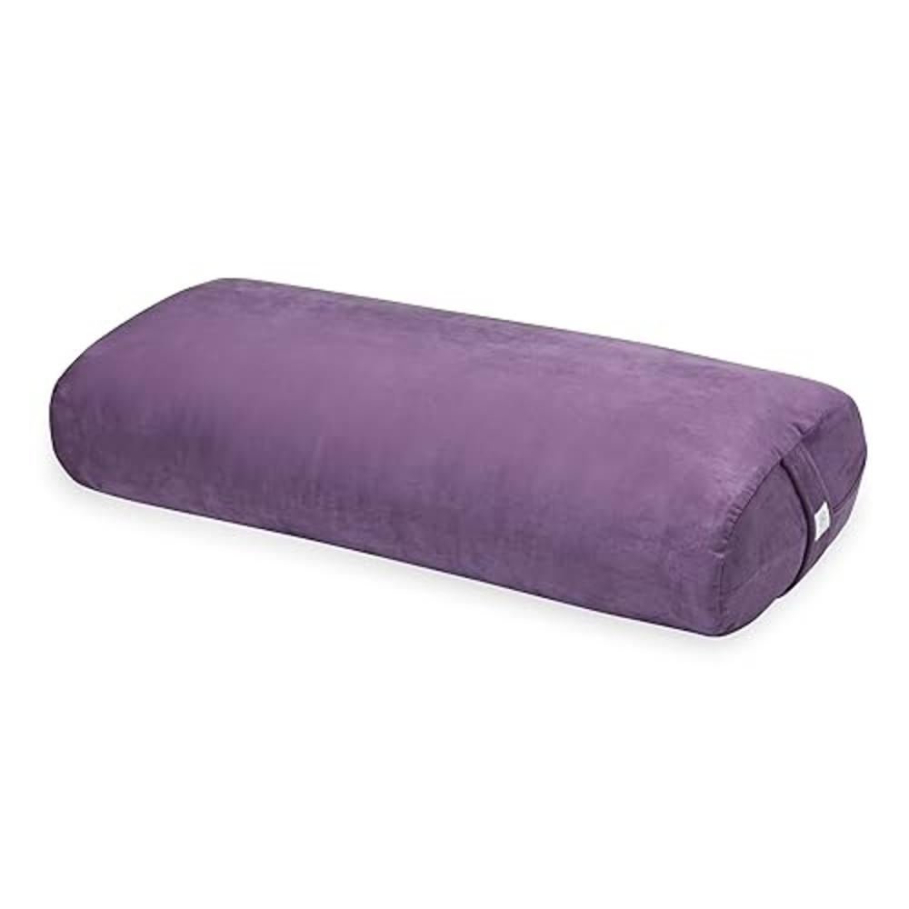 Gaiam Yoga Bolster - Long, Rectangular Meditation Pillow - Supportive Cushion for Restorative Yoga and Sitting on the Floor - Bu