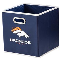 Franklin Sports NFL Denver Broncos Collapsible Storage Bin NFL Folding Cube Storage Container Fits Bin Organizers Fabric NFL Tea