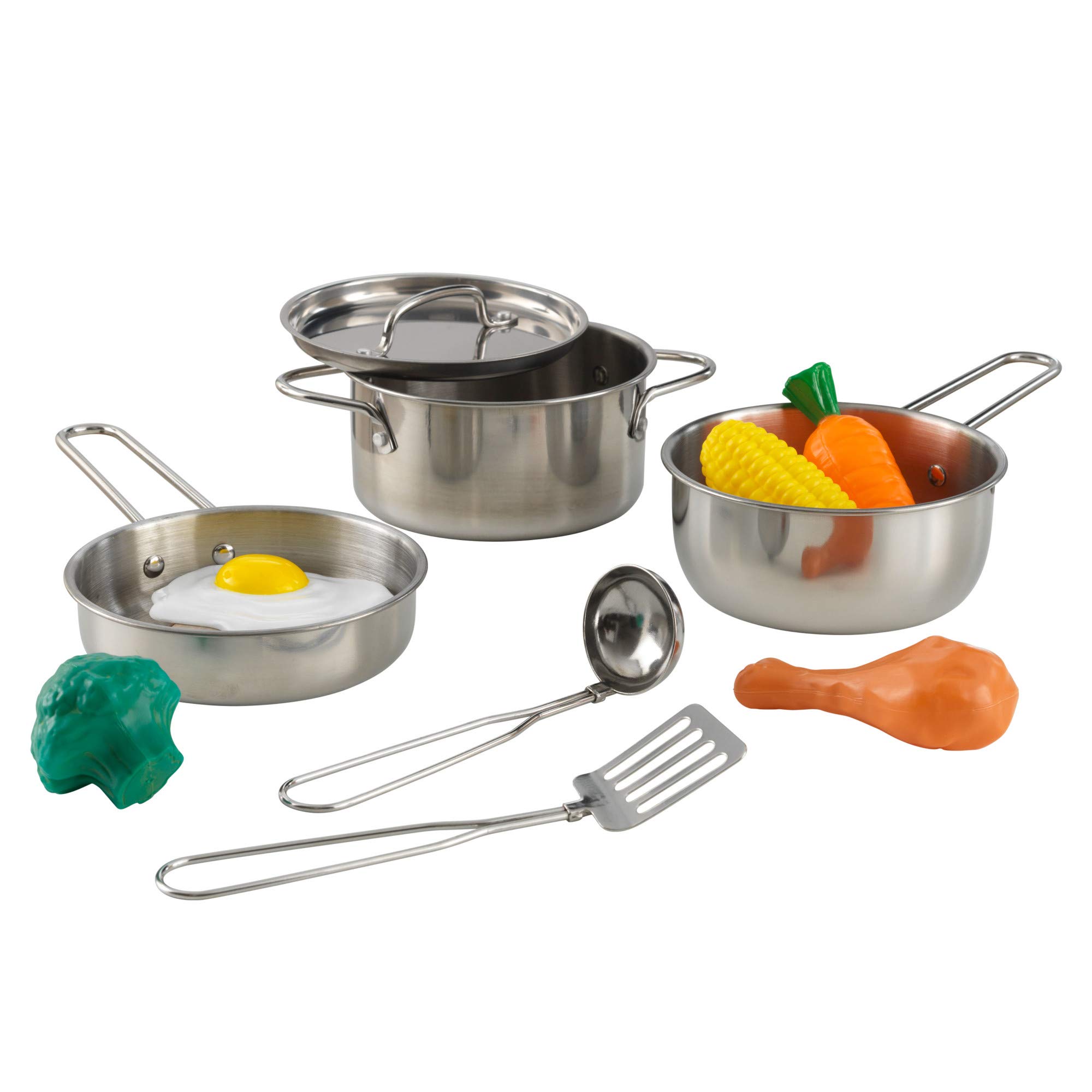 KidKraft Deluxe Cookware Set with Food, Gift for Ages 3+
