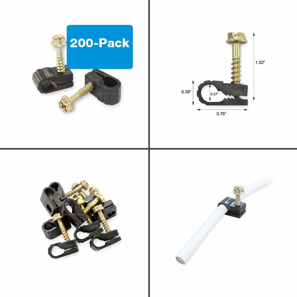 STEREN Coaxial Cable Clips - Cable Holder - Wire Clips - Siding Clips ...