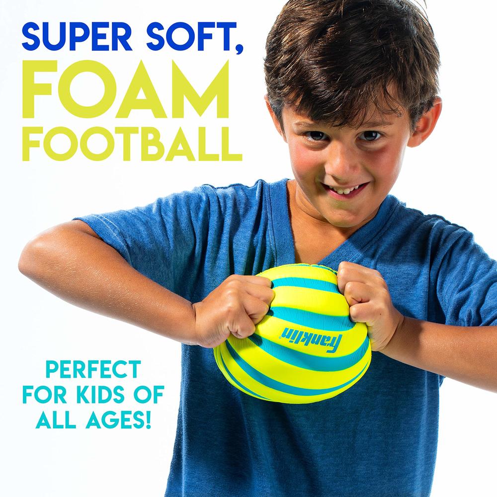 Franklin Sports Foam Football - Perfect for Practice and Backyard Play - Best for First-Time Play and Small Kids - Spiral Footba