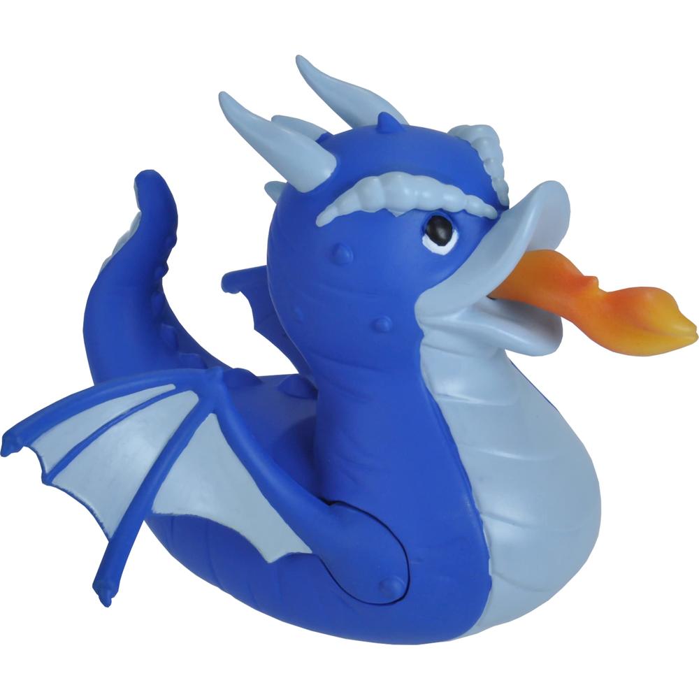 Wild Republic Rubber Ducks, Bath Toys, Kids Gifts, Pool Toys, Water Toys, Blue Dragon, 4", Dragon Blue