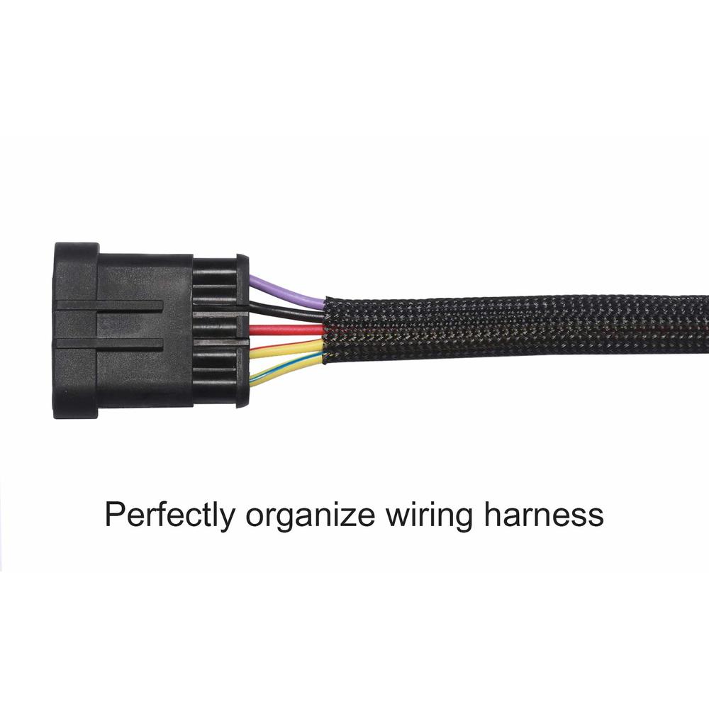 Alex Tech 25ft - 3/8 inch PET Expandable Braided Sleeving - Black - Alex Tech Braided Cable Sleeve