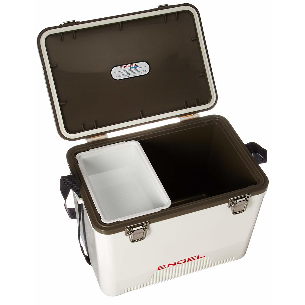 Engel UC19 19qt Leak-Proof, Air Tight, Drybox Cooler and Small Hard Shell Lunchbox for Men and Women in White