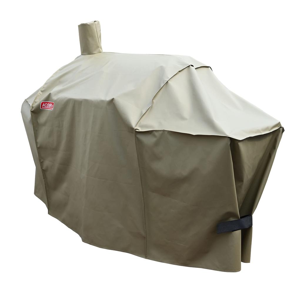acoveritt Smoker Grill Cover Sized for Char-Griller Charcoal Grill 2190 and 2197 Heavy Duty Waterproof Patio 600D Canvas Barbequ