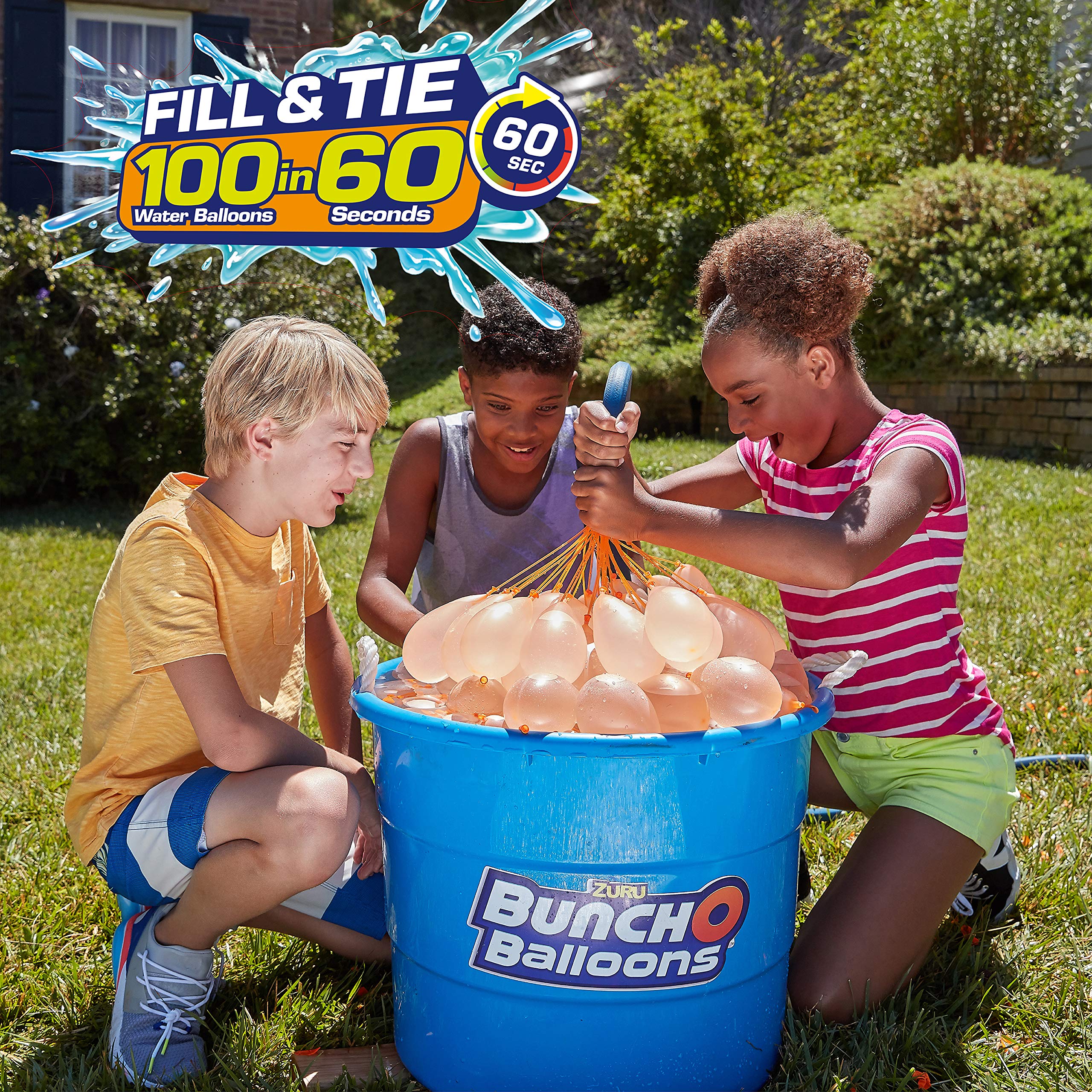 Bunch O Balloons - Instant Water Balloons -A Blue (3 bunches - 100 Total Water Balloons)