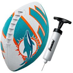 Franklin Sports NFL Miami Dolphins Football - Youth Football - Mini 8.5" Rubber Football - Perfect for Kids - Team Logos and Col