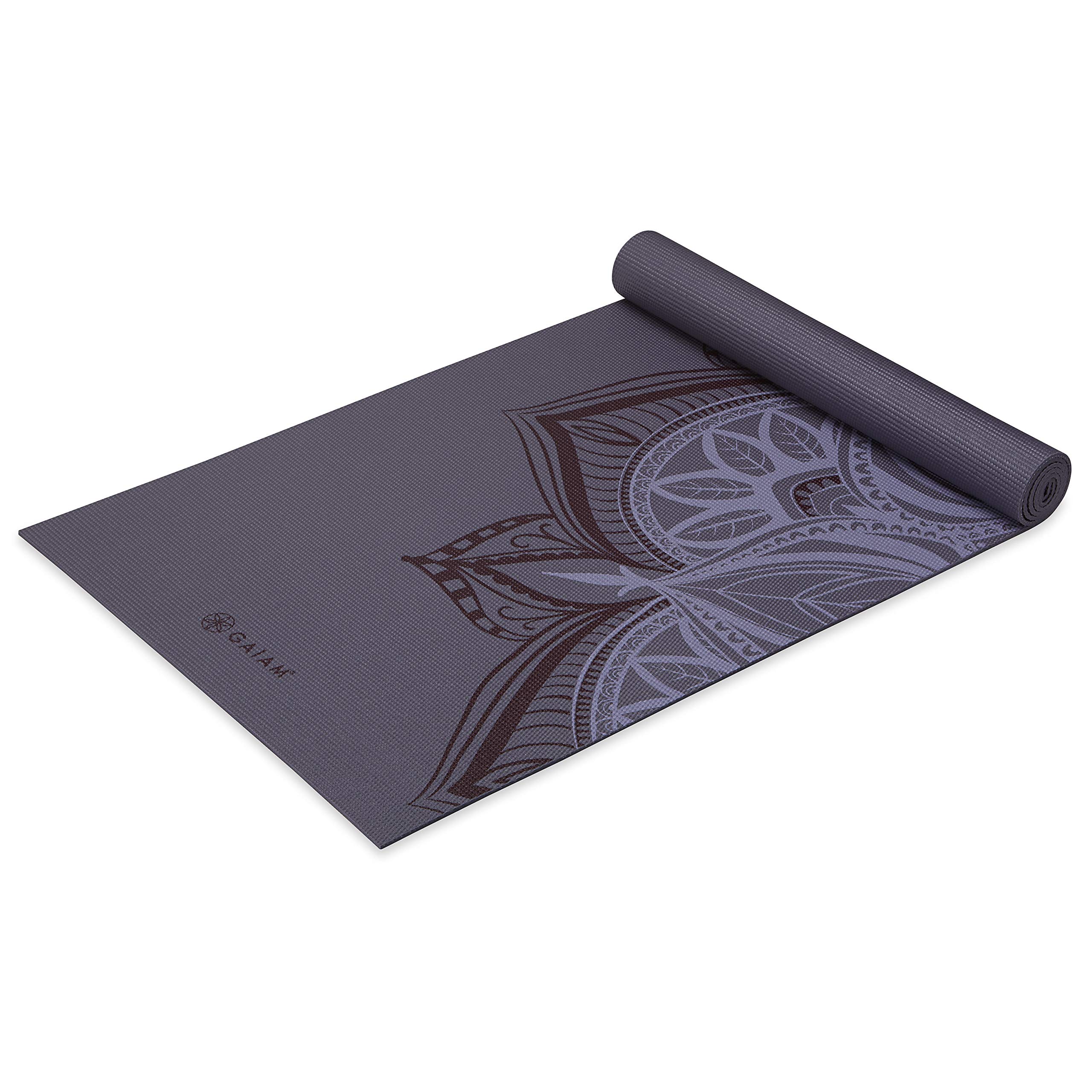 Gaiam Yoga Mat Premium Print Non Slip Exercise & Fitness Mat for