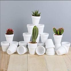 FCFKUK 24pcs Small Mini Clay Pots, 2.5'' Terracotta Pot Clay Ceramic Pottery Planter, Cactus Flower Terra Cotta Pots, Succulents Nurser