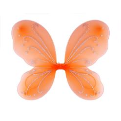 Dushi Colle Girls Butterfly Fairy Orange Wings for Fairy Costumes Sparkle Fairy Princess Wings Party Favor Orange
