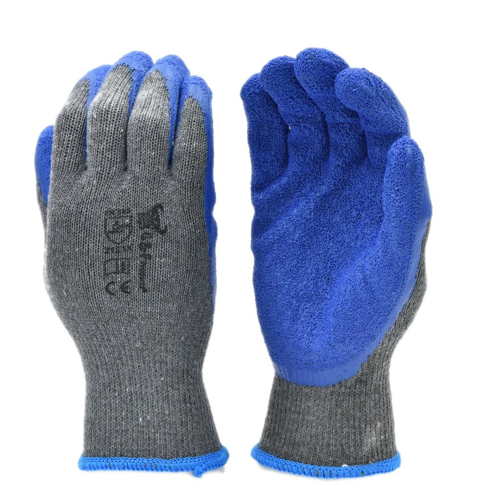 g & F Products - 3100S-10 120 Pairs Small Rubber Latex Double coated Work gloves for construction, gardening gloves, heavy duty 