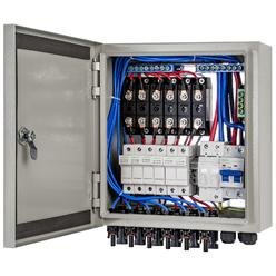 ECO-WORTHY 6 String PV Combiner Box(Metal Case) & 63A Circuit Breakers for Solar Panels