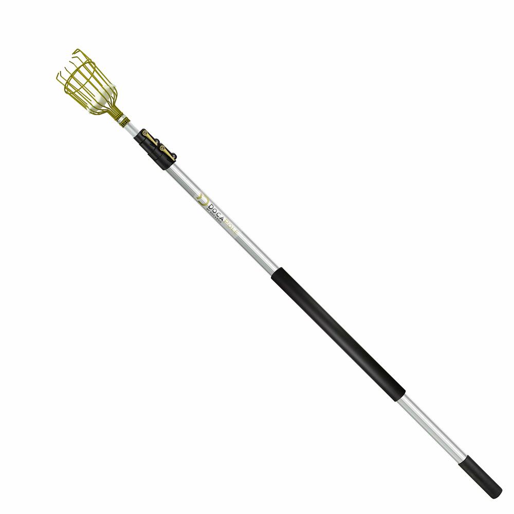 DOCAZOO DocaPole 5-12 Foot (20 ft Reach) Fruit Picker and Telescopic Extension Pole for Apples, Avocados, Oranges, and Other Fru