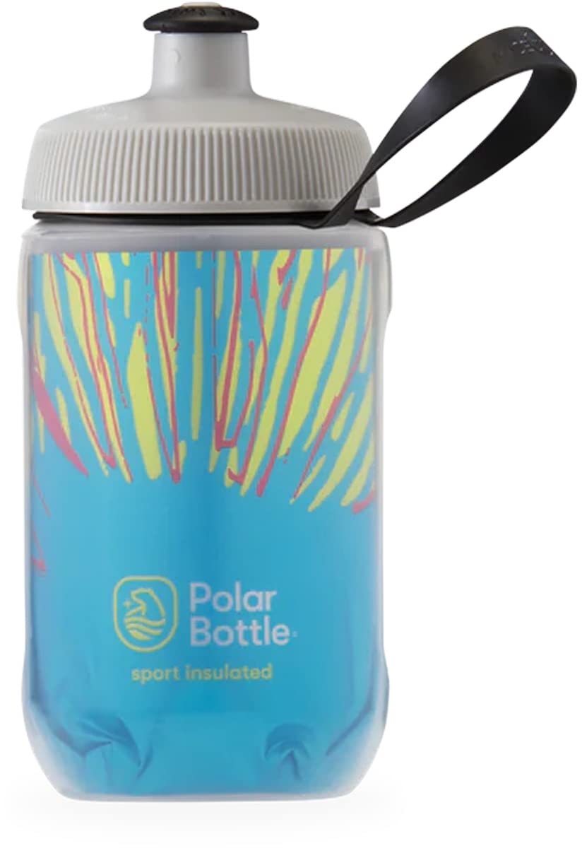 Polar Bottle Kids Insulated Water Bottle - 12oz Fireworks - Azure Blue -  BPA Free Sport & Bike Water Bottle, Easy Squeeze Bottle